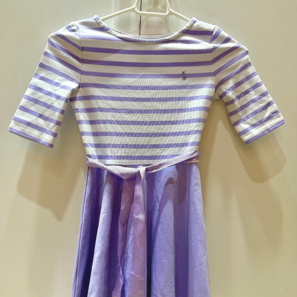 Polo Ralph Lauren Girls Striped A-Line Dress